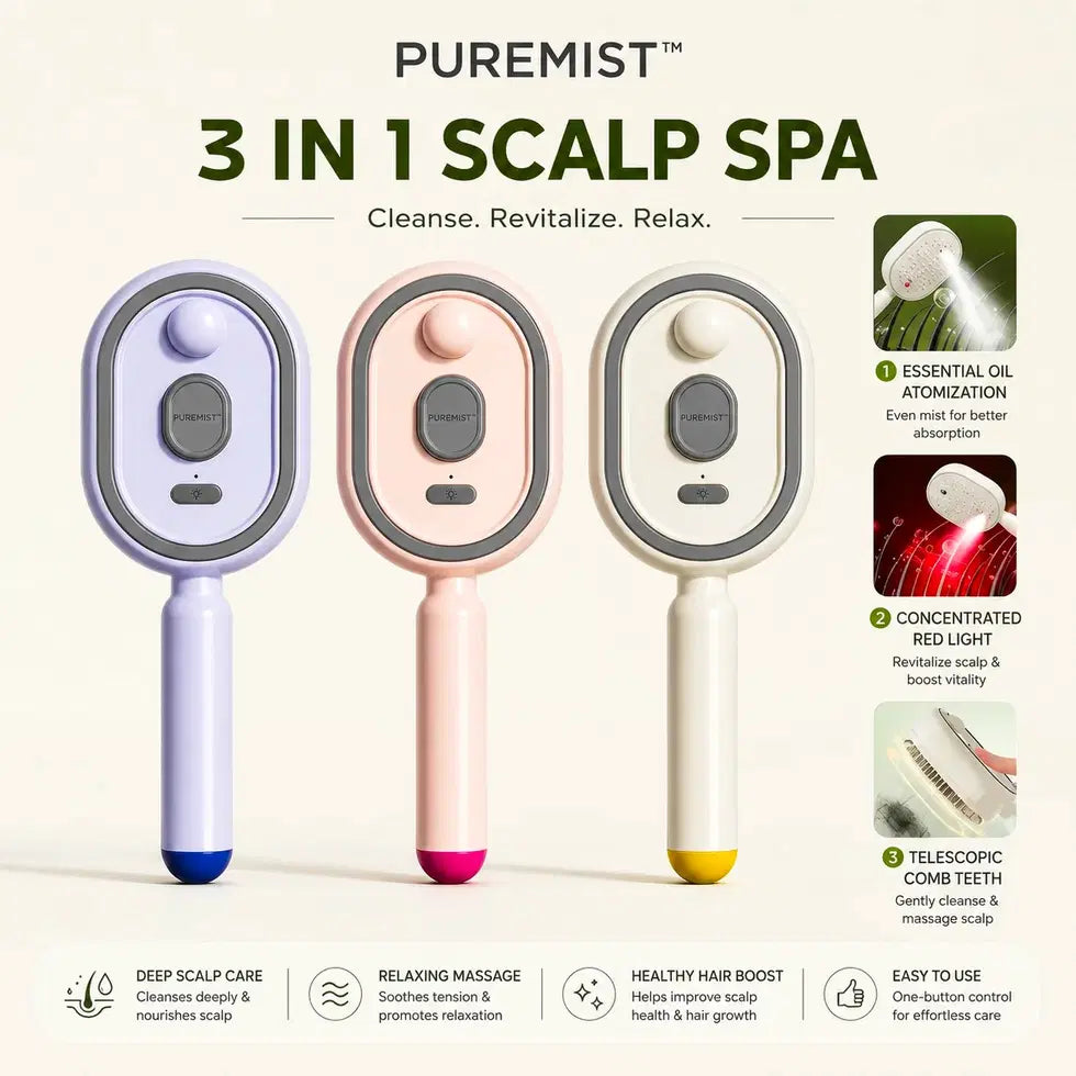 3 in 1 Scalp Spa Rechargeable Hair Spray Comb & Massager (Pack of 1)